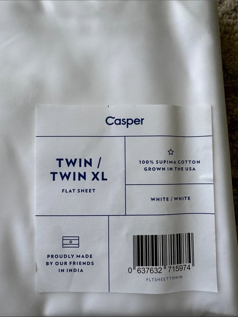 Casper white flat